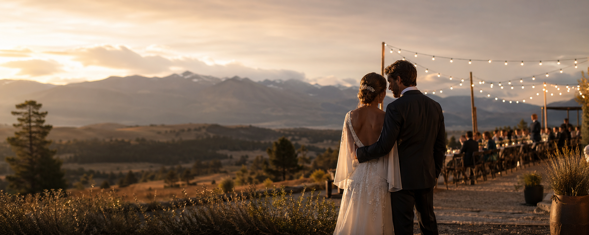 Pareja en sesión de boda